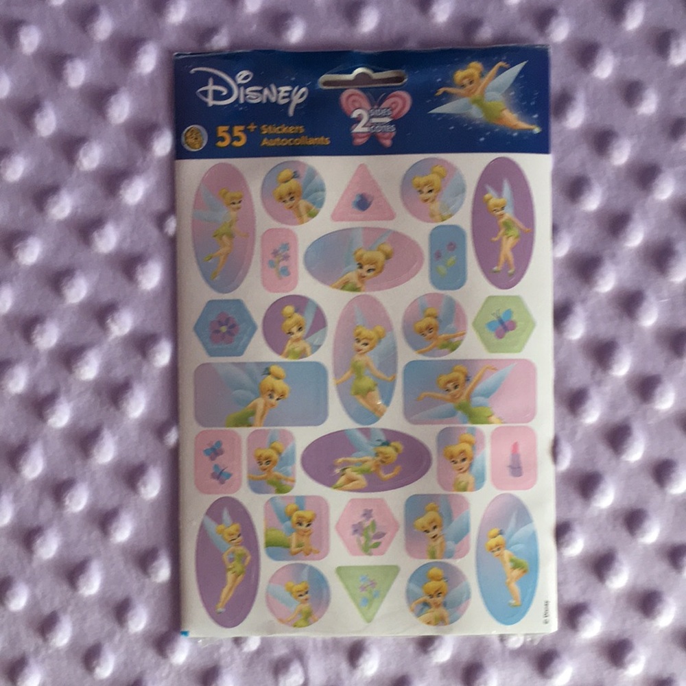 ✨ Disney Tinker Bell Sticker Pack, 2 Sheets, 56 Stickers, Still in Package ✨